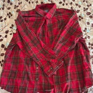Red Plaid Men's Shirt